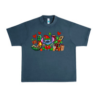 Midnight Navy joy with christmas elf stitch Urban Heavy Tee - AdoDesignShop