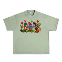 Oil Green joy with christmas elf stitch Urban Heavy Tee - AdoDesignShop