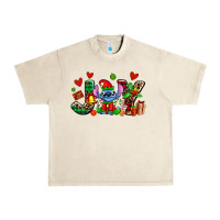 Sandshell joy with christmas elf stitch Urban Heavy Tee - AdoDesignShop