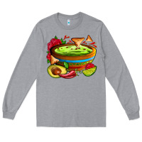 Heather Grey guacamole Long Sleeve Tee - AdoDesignShop
