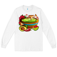 White guacamole Long Sleeve Tee - AdoDesignShop