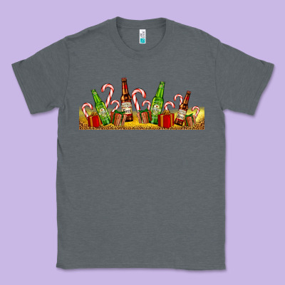 Beer Bottles For Christmas Classic Tee Designed By Adodesignshop