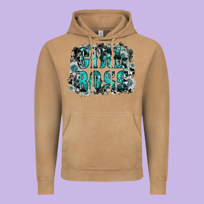 Girl Boss Vintage Hoodie Designed By Sublimationcraftshop
