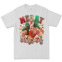 Dove Grey Merry Christmas Caucasian girl sneakers Premium Tee - RanaPortraitStore