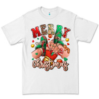 White Merry Christmas Caucasian girl sneakers Premium Tee - RanaPortraitStore