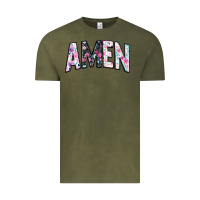 Vintage Olive amen Vintage Tee - JahusDesignShop