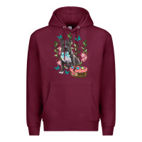 Burgundy Easter Pitbull Premium Hoodie - RanaPortraitStore