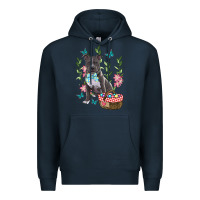 Navy Easter Pitbull Premium Hoodie - RanaPortraitStore