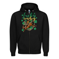 Black lucky cowboy Zipper Hoodie - MaliasSmallBusiness