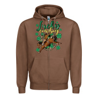 Chestnut lucky cowboy Zipper Hoodie - MaliasSmallBusiness