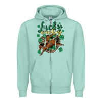 Seafoam lucky cowboy Zipper Hoodie - MaliasSmallBusiness