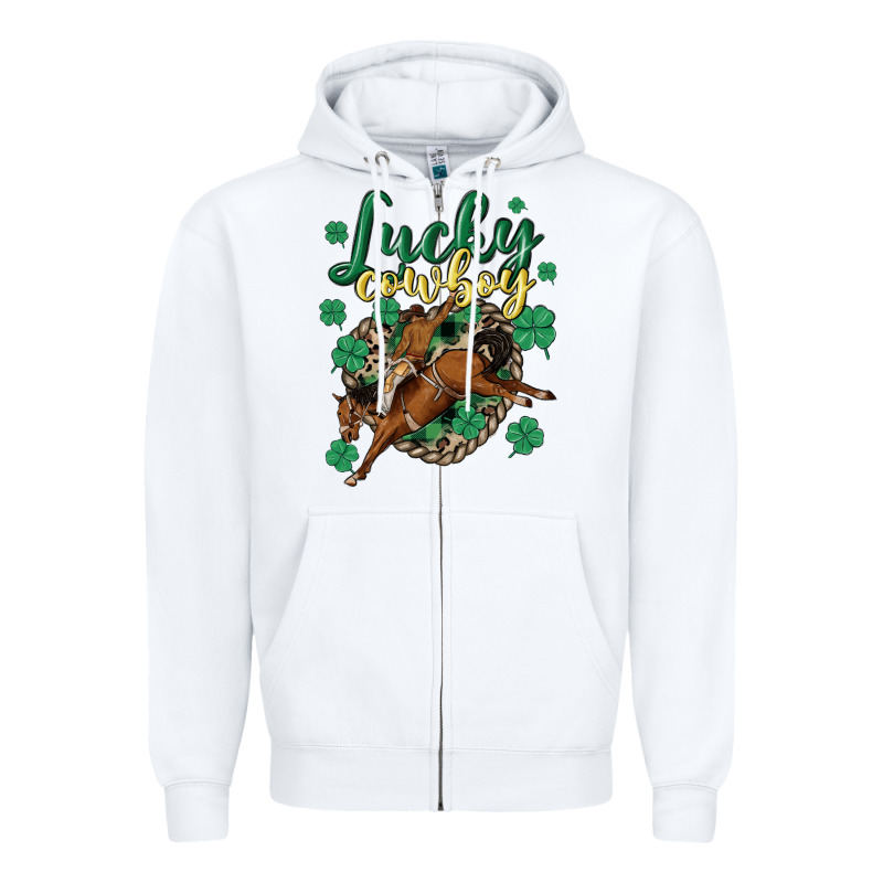 Lucky Cowboy Zipper Hoodie by MaliasSmallBusiness | Teevron