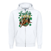 White lucky cowboy Zipper Hoodie - MaliasSmallBusiness