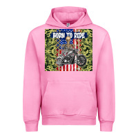 Fuchsia Pink born to ride Urban Hoodie - TumblerDesignByShophia