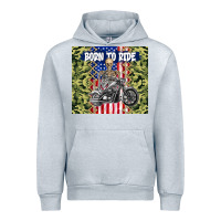 Heather Grey born to ride Urban Hoodie - TumblerDesignByShophia