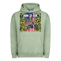 Pigment Oil Green born to ride Urban Hoodie - TumblerDesignByShophia