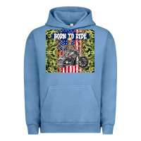 Pigment Pebble Blue born to ride Urban Hoodie - TumblerDesignByShophia
