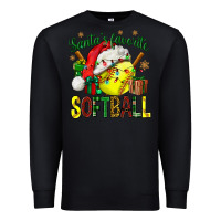 Black santa's favorite softball bbs Premium Sweatshirt - BundleAndBundleShop