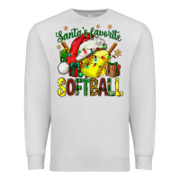Dove Grey santa's favorite softball bbs Premium Sweatshirt - BundleAndBundleShop