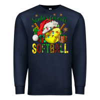 Navy santa's favorite softball bbs Premium Sweatshirt - BundleAndBundleShop