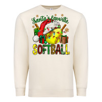 Sandshell santa's favorite softball bbs Premium Sweatshirt - BundleAndBundleShop