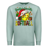 Seafoam santa's favorite softball bbs Premium Sweatshirt - BundleAndBundleShop