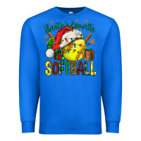 True Royal santa's favorite softball bbs Premium Sweatshirt - BundleAndBundleShop