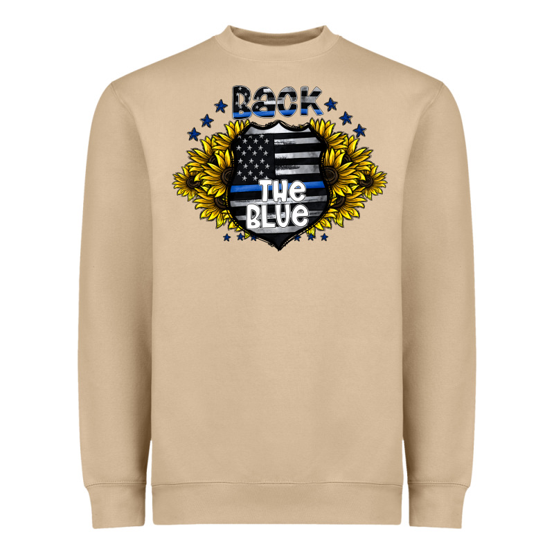 Back The Blue Heavyweight Sweatshirt by CowhideDigitalArt | Teevron