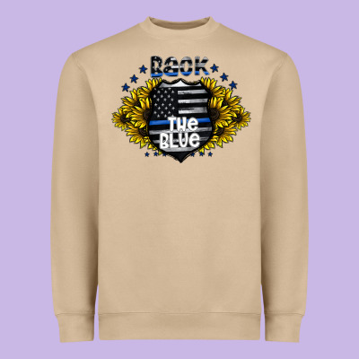 Back The Blue Heavyweight Sweatshirt Designed By Cowhidedigitalart