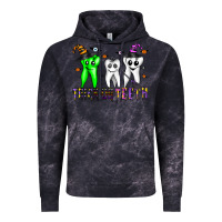 Cloud Black trick or teeth Vintage Hoodie - CowhideDigitalArt
