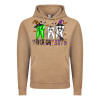 Vintage Coffee trick or teeth Vintage Hoodie - CowhideDigitalArt
