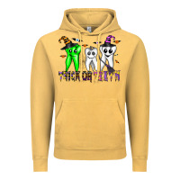 Vintage Mustard trick or teeth Vintage Hoodie - CowhideDigitalArt