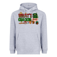 Heather Grey What's crackin Christmas Heavyweight Hoodie - NancyCooperArtShop