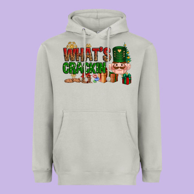 What's Crackin Christmas Heavyweight Hoodie Designed By Nancycooperartshop