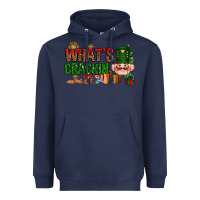 Navy What's crackin Christmas Heavyweight Hoodie - NancyCooperArtShop