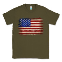 Army Green American flag Classic Tee - JahusDesignShop
