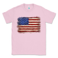 Bubblegum Pink American flag Classic Tee - JahusDesignShop
