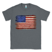 Charcoal Heather American flag Classic Tee - JahusDesignShop