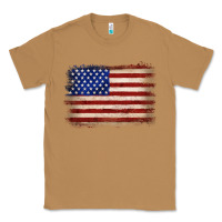 Toasted Coconut American flag Classic Tee - JahusDesignShop