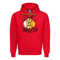 Red busy raising ballers malia Zipper Hoodie - MaliasSmallBusiness