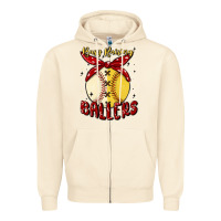 Sandshell busy raising ballers malia Zipper Hoodie - MaliasSmallBusiness