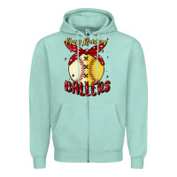 Seafoam busy raising ballers malia Zipper Hoodie - MaliasSmallBusiness