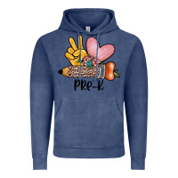 Vintage Denim peace love pre k Vintage Hoodie - JahusDesignShop