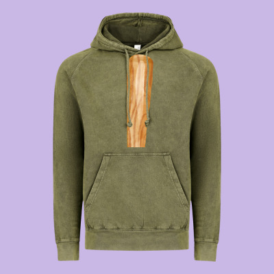 Wooden Baseball Vintage Hoodie Designed By Fadigitalartstudio