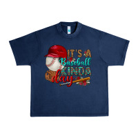 Navy it's a baseball kinda day Urban Heavy Tee - BundleAndBundleShop
