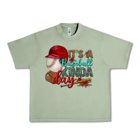 Oil Green it's a baseball kinda day Urban Heavy Tee - BundleAndBundleShop