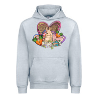 Heather Grey Easter heart Easter Day Urban Hoodie - HowdyJamesFarm