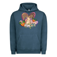 Pigment Midnight Navy Easter heart Easter Day Urban Hoodie - HowdyJamesFarm