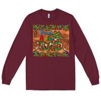 Burgundy proud autism dad Long Sleeve Tee - Artiststas