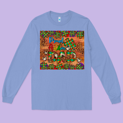 Proud Autism Dad Long Sleeve Tee Designed By Artiststas